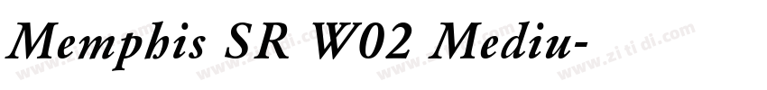 Memphis SR W02 Mediu字体转换